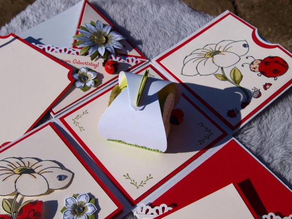 Explosionsbox zum Geburtstag, Explosion box for a birthday
